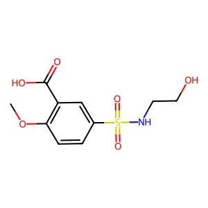 5-{[(2-Hydroxyethyl)amino]sulfonyl}-2-methoxybenzoic acid structure