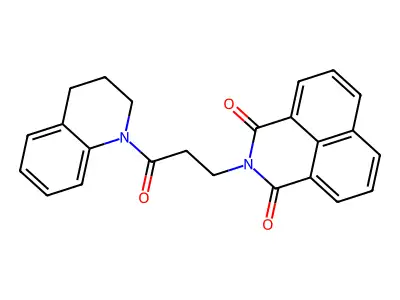 2-[3-(3,4-Dihydro-1(2H)-quinolinyl)-3-oxopropyl]-1H-benz[de]isoquinoline-1,3(2H)-dione structure