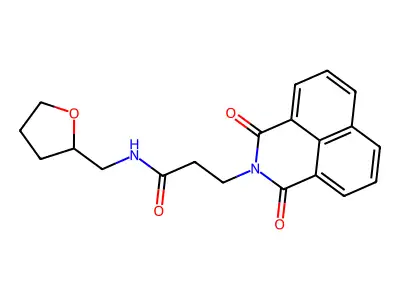 3-(1,3-dioxobenzo[de]isoquinolin-2-yl)-N-(oxolan-2-ylmethyl)propanamide structure