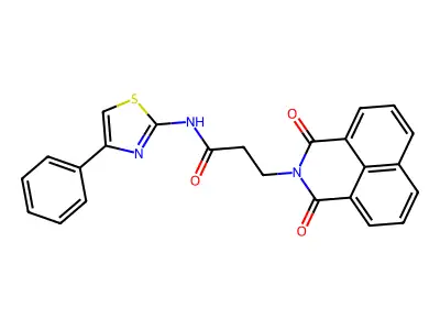 3-(1,3-dioxo-1H-benzo[de]isoquinolin-2(3H)-yl)-N-(4-phenyl-1,3-thiazol-2-yl)propanamide structure