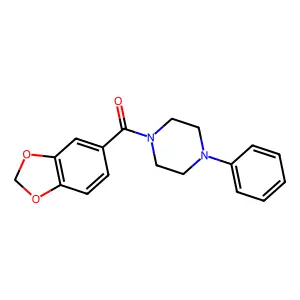 1,3-Benzodioxol-5-yl(4-phenylpiperazin-1-yl)methanone structure