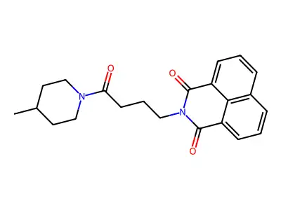2-(4-(4-methylpiperidin-1-yl)-4-oxobutyl)-1H-benzo[de]isoquinoline-1,3(2H)-dione structure