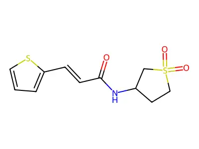 (E)-N-(1,1-dioxothiolan-3-yl)-3-thiophen-2-ylprop-2-enamide structure