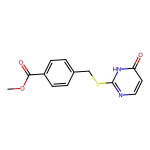 Methyl 4-{[(4-hydroxypyrimidin-2-yl)sulfanyl]methyl}benzoate structure