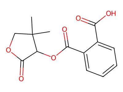 2-(((4,4-Dimethyl-2-oxotetrahydrofuran-3-yl)oxy)carbonyl)benzoic acid structure