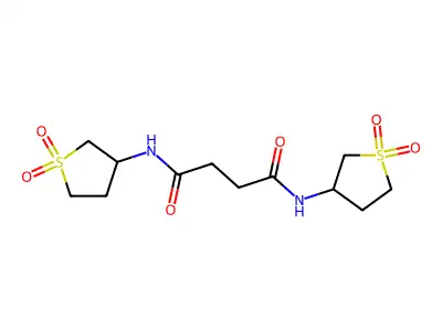 N,N'-bis(1,1-dioxothiolan-3-yl)butanediamide structure