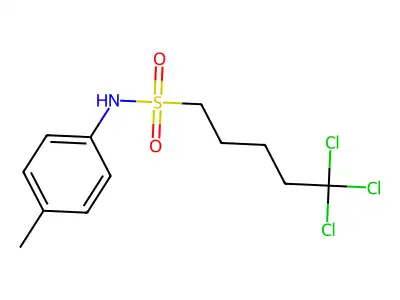 5,5,5-trichloro-N-(4-methylphenyl)pentane-1-sulfonamide structure