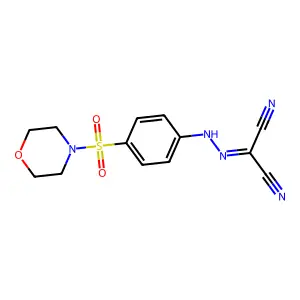 2-[(4-Morpholin-4-ylsulfonylphenyl)hydrazinylidene]propanedinitrile structure