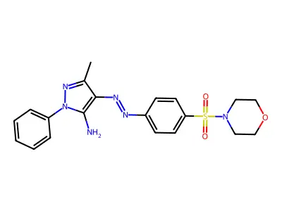 (4Z)-3-METHYL-4-{2-[4-(MORPHOLINE-4-SULFONYL)PHENYL]HYDRAZIN-1-YLIDENE}-1-PHENYL-4,5-DIHYDRO-1H-PYRAZOL-5-IMINE structure