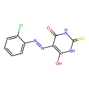 5-(2-(2-chlorophenyl)hydrazono)-2-thioxodihydropyrimidine-4,6(1H,5H)-dione structure