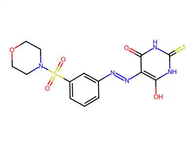 5-{2-[3-(MORPHOLINE-4-SULFONYL)PHENYL]HYDRAZIN-1-YLIDENE}-2-SULFANYLIDENE-1,3-DIAZINANE-4,6-DIONE structure