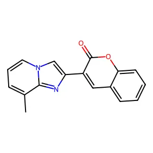 3-(8-Methyl-2-imidazo[1,2-a]pyridinyl)-1-benzopyran-2-one structure