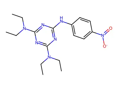 1,3,5-Triazine-2,4,6-triamine, N,N,N',N'-tetraethyl-N''-(4-nitrophenyl)- structure