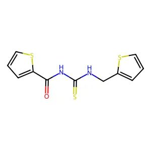 N-(thiophen-2-ylmethylcarbamothioyl)thiophene-2-carboxamide structure