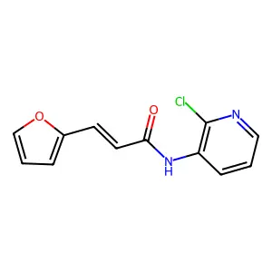 (E)-N-(2-chloropyridin-3-yl)-3-(furan-2-yl)prop-2-enamide structure