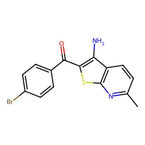 (3-Amino-6-methylthieno[2,3-b]pyridin-2-yl)(4-bromophenyl)methanone structure