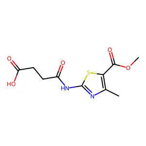 4-((5-(Methoxycarbonyl)-4-methylthiazol-2-yl)amino)-4-oxobutanoic acid structure
