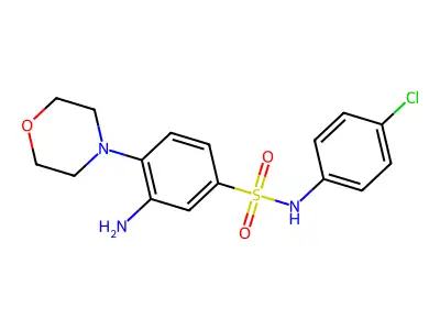 3-amino-N-(4-chlorophenyl)-4-(morpholin-4-yl)benzene-1-sulfonamide structure