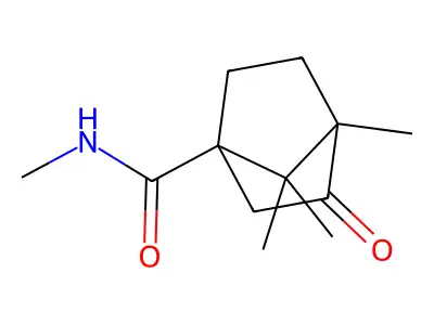 N,1,7,7-tetramethyl-2-oxobicyclo[2.2.1]heptane-4-carboxamide structure