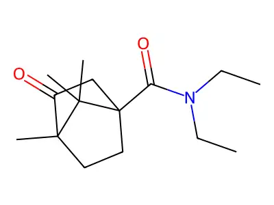 N,N-diethyl-4,7,7-trimethyl-3-oxobicyclo[2.2.1]heptane-1-carboxamide structure