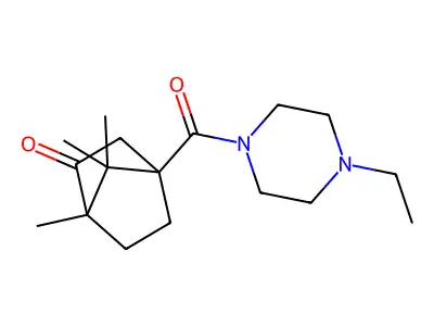 4-(4-Ethylpiperazine-1-carbonyl)-1,7,7-trimethylbicyclo[2.2.1]heptan-2-one structure
