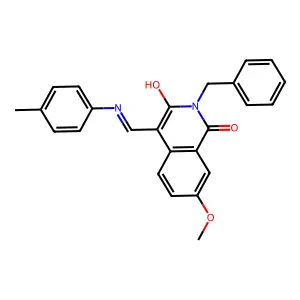 2-benzyl-7-methoxy-4-(4-toluidinomethylene)-1,3(2H,4H)-isoquinolinedione structure