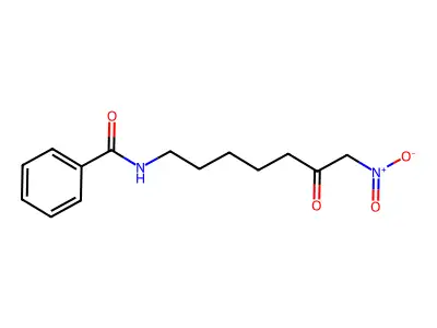 N-(7-nitro-6-oxoheptyl)benzamide structure