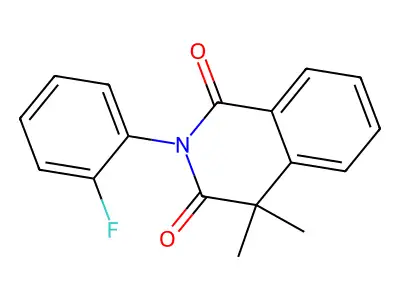 2-(2-Fluorophenyl)-4,4-dimethyl-1,2,3,4-tetrahydroisoquinoline-1,3-dione structure