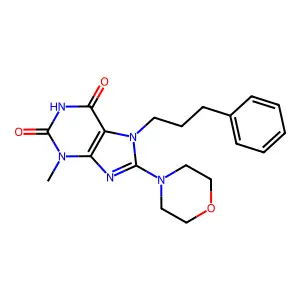 3-Methyl-8-morpholin-4-yl-7-(3-phenylpropyl)purine-2,6-dione structure