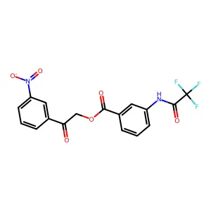 2-(3-Nitrophenyl)-2-oxoethyl 3-[(trifluoroacetyl)amino]benzoate structure