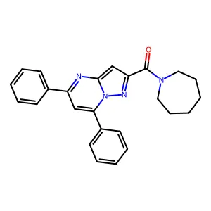 Azepan-1-yl-(5,7-diphenylpyrazolo[1,5-a]pyrimidin-2-yl)methanone structure