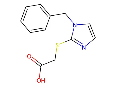 2-[(1-benzyl-1H-imidazol-2-yl)sulfanyl]acetic acid structure