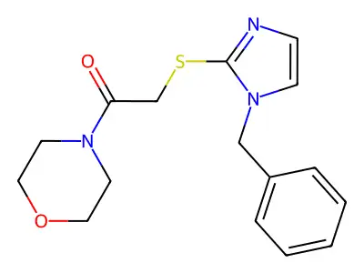 1-(4-Morpholinyl)-2-((1-(phenylmethyl)-1H-imidazol-2-yl)thio)ethanone structure