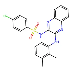 4-chloro-N-[3-(2,3-dimethylanilino)quinoxalin-2-yl]benzenesulfonamide structure