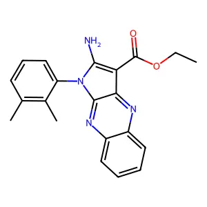 ethyl 2-amino-1-(2,3-dimethylphenyl)-1H-pyrrolo[2,3-b]quinoxaline-3-carboxylate structure