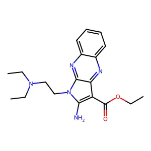 ethyl 2-amino-1-[2-(diethylamino)ethyl]-1H-pyrrolo[2,3-b]quinoxaline-3-carboxylate structure