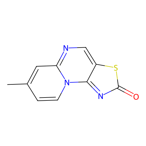 7-Methyl-2-oxopyrido[1,2-a]thiazolo[5,4-e]pyrimidin-10-ium-1-ide structure