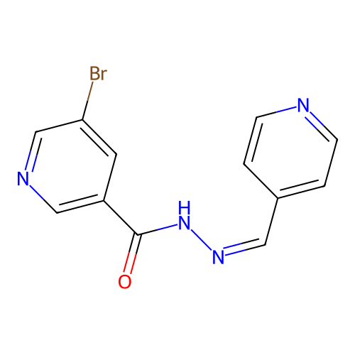 5-bromo-N'-(4-pyridinylmethylene)nicotinohydrazide structure