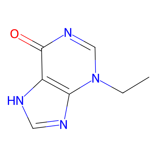 6H-Purin-6-one, 3-ethyl-3,7-dihydro- structure