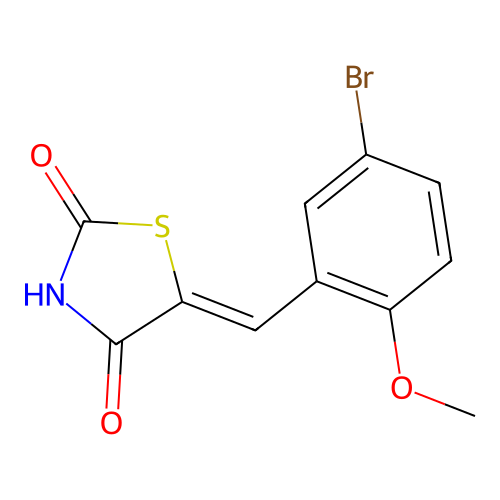 5-[(5-Bromo-2-methoxyphenyl)methylidene]-1,3-thiazolidine-2,4-dione structure