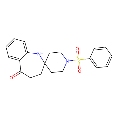 1'-(benzenesulfonyl)spiro[3,4-dihydro-1H-1-benzazepine-2,4'-piperidine]-5-one structure