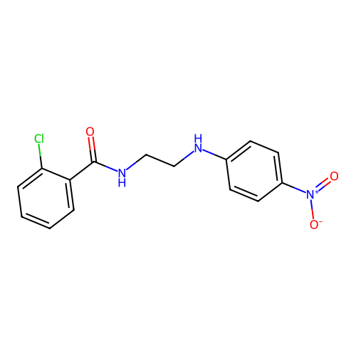 2-chloro-N-{2-[(4-nitrophenyl)amino]ethyl}benzamide structure