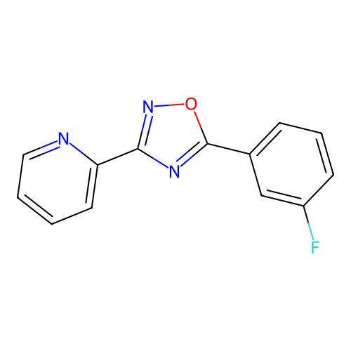 3-(2-Pyridyl)-5-(3-fluorophenyl)-1,2,4-oxadiazole structure