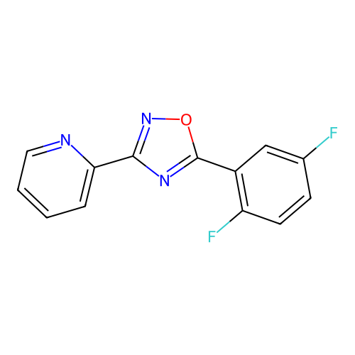 3-(Pyridin-2-yl)-5-(2,5-difluorophenyl)-1,2,4-oxadiazole structure
