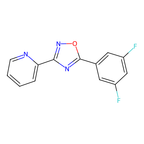 3-(Pyridin-2-yl)-5-(3,5-difluorophenyl)-1,2,4-oxadiazole structure