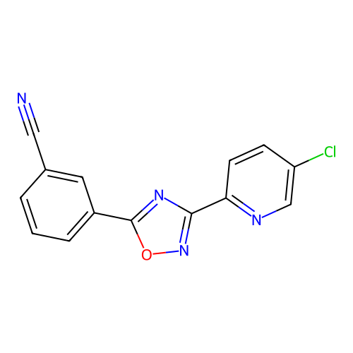 3-(5-Chloropyrid-2-yl)-5-(3-cyanophenyl)-1,2,4-oxadiazole structure