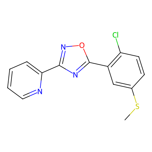 3-(Pyridin-2-yl)-5-(2-chloro-5-methylthiophenyl)-1,2,4-oxadiazole structure