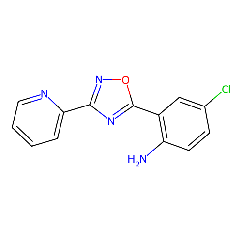 3-(2-Pyridyl)-5-(5-chloro-2-aminophenyl)-1,2,4-oxadiazole structure