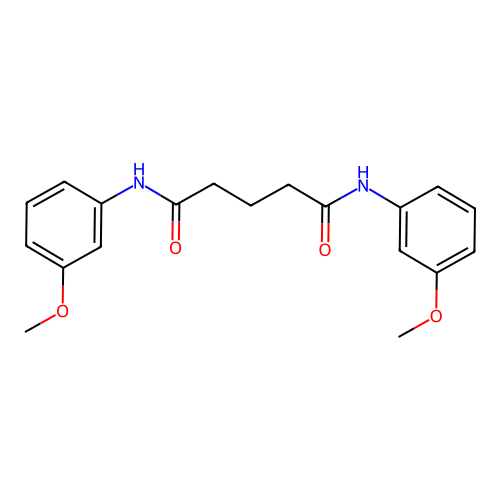 N,N'-bis(3-methoxyphenyl)pentanediamide structure