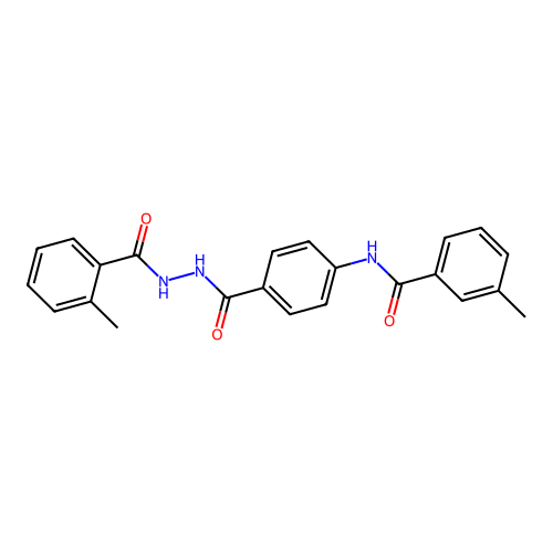 3-methyl-N-[4-({2-[(2-methylphenyl)carbonyl]hydrazinyl}carbonyl)phenyl]benzamide structure